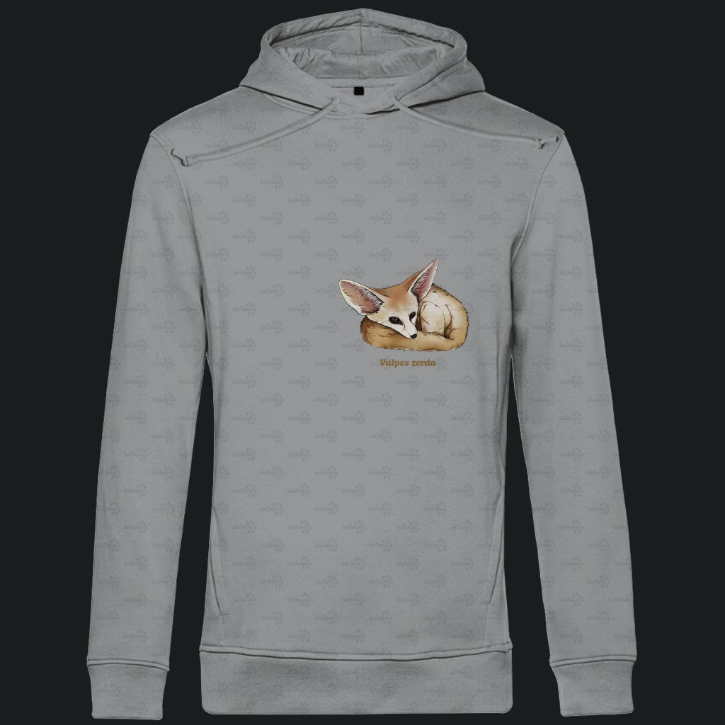 Herren Bio Hoodie mit Seitentaschen | Wüstenfuchs Fennek Vulpes zerda