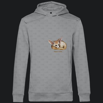Herren Bio Hoodie mit Seitentaschen | Wüstenfuchs Fennek Vulpes zerda