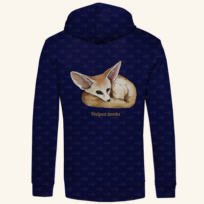Herren Bio Hoodie mit Seitentaschen | Wüstenfuchs Fennek Vulpes zerda