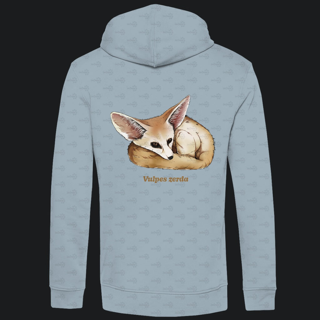 Herren Bio Hoodie mit Seitentaschen | Wüstenfuchs Fennek Vulpes zerda