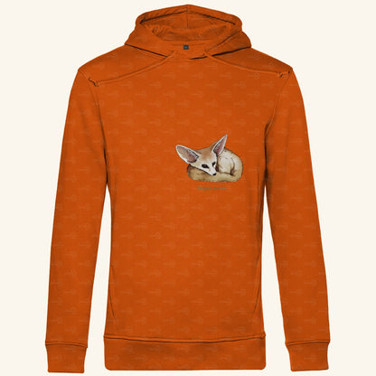 Herren Bio Hoodie mit Seitentaschen | Wüstenfuchs Fennek Vulpes zerda