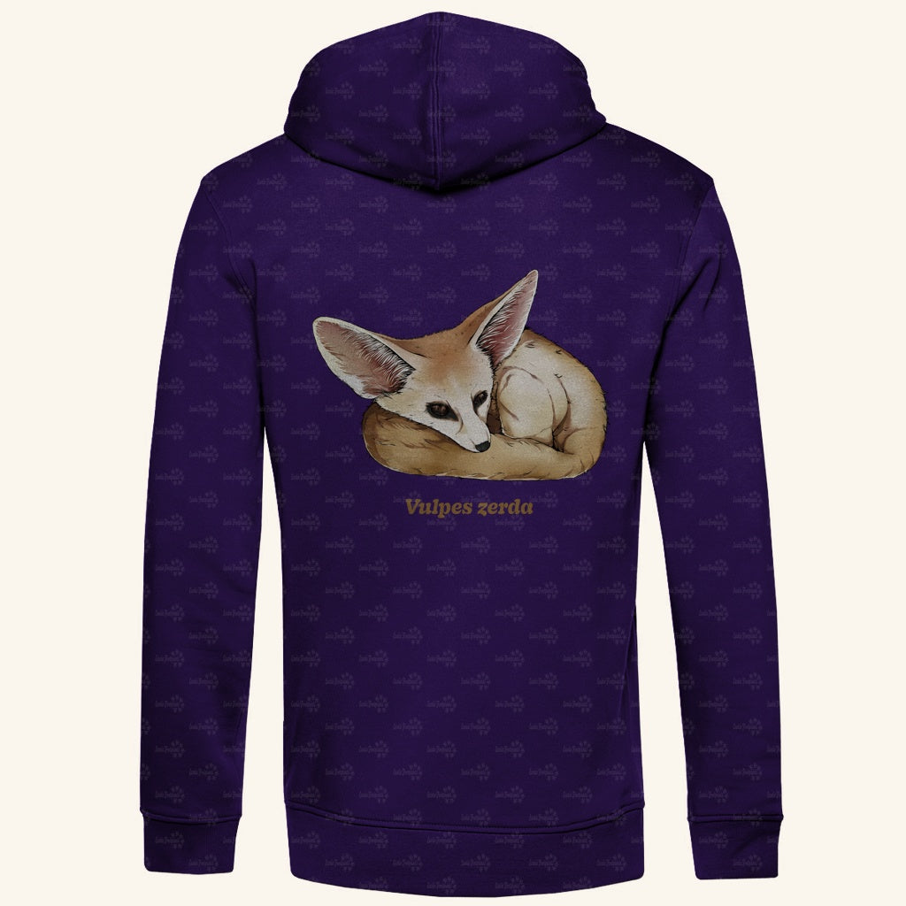 Herren Bio Hoodie mit Seitentaschen | Wüstenfuchs Fennek Vulpes zerda