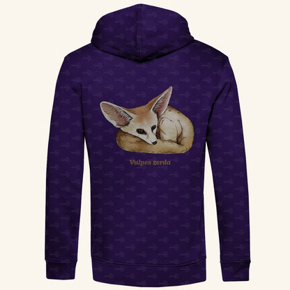 Herren Bio Hoodie mit Seitentaschen | Wüstenfuchs Fennek Vulpes zerda