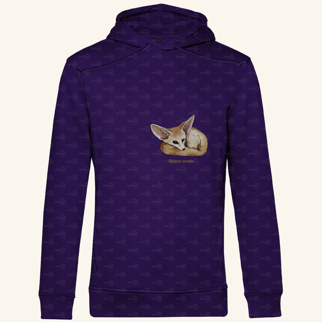 Herren Bio Hoodie mit Seitentaschen | Wüstenfuchs Fennek Vulpes zerda
