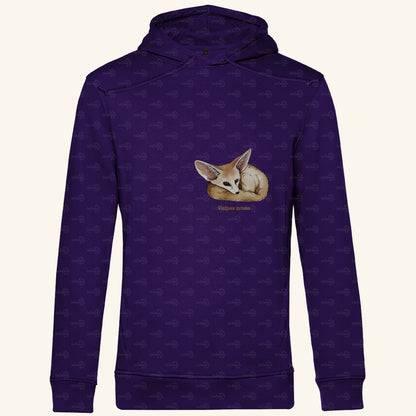 Herren Bio Hoodie mit Seitentaschen | Wüstenfuchs Fennek Vulpes zerda