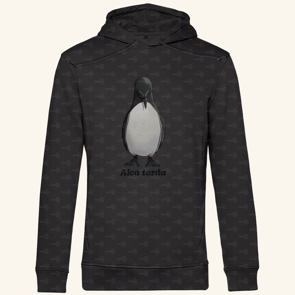 Herren Premium Bio Hoodie mit Seitentaschen | Tordalk Razorbill Alca torda