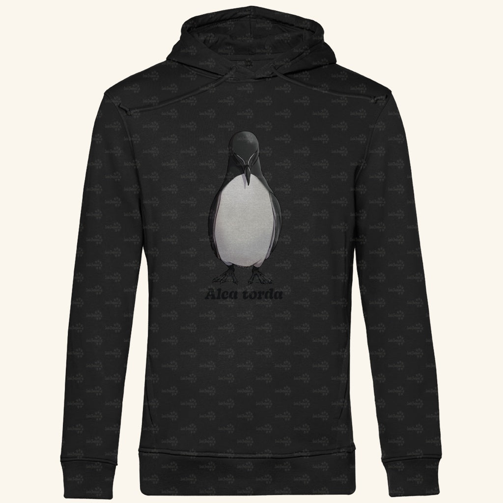 Herren Premium Bio Hoodie mit Seitentaschen | Tordalk Razorbill Alca torda