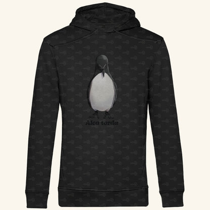 Herren Premium Bio Hoodie mit Seitentaschen | Tordalk Razorbill Alca torda