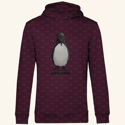 Herren Premium Bio Hoodie mit Seitentaschen | Tordalk Razorbill Alca torda