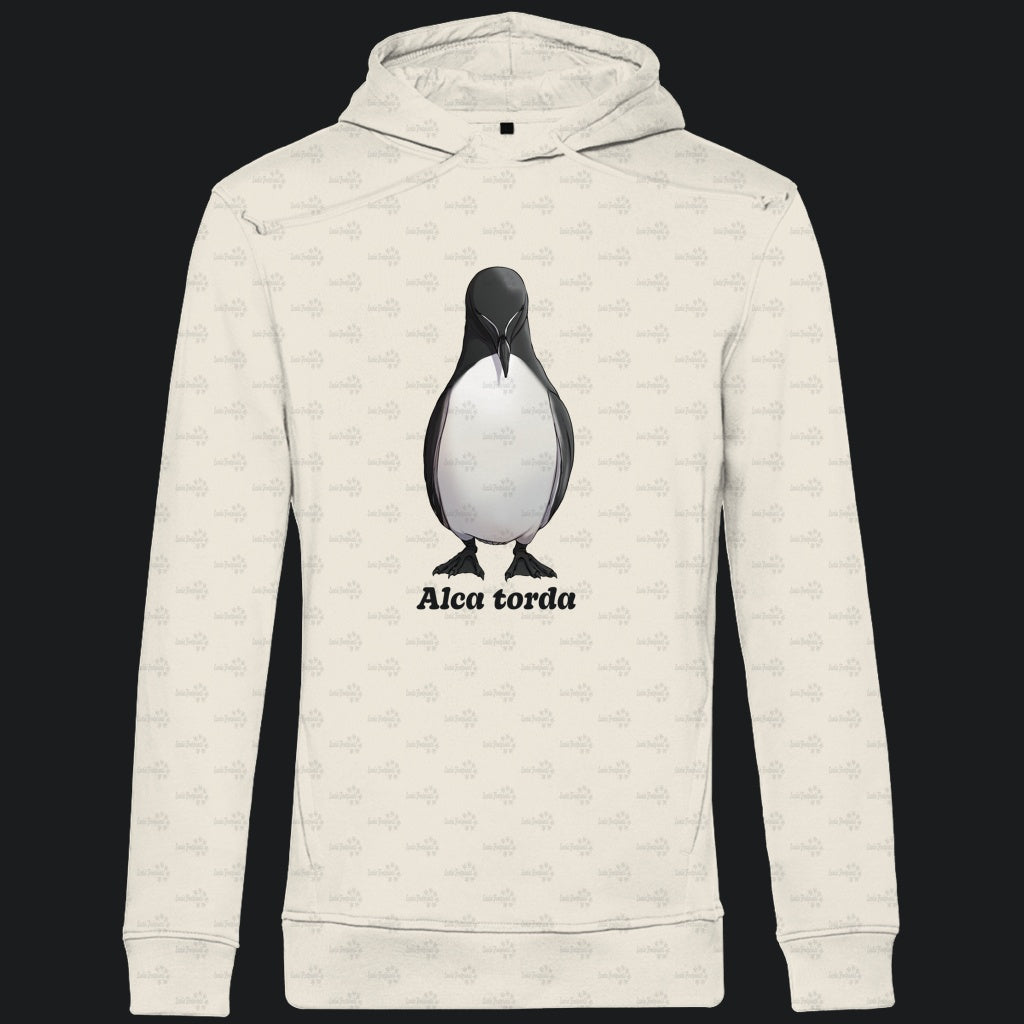Herren Premium Bio Hoodie mit Seitentaschen | Tordalk Razorbill Alca torda