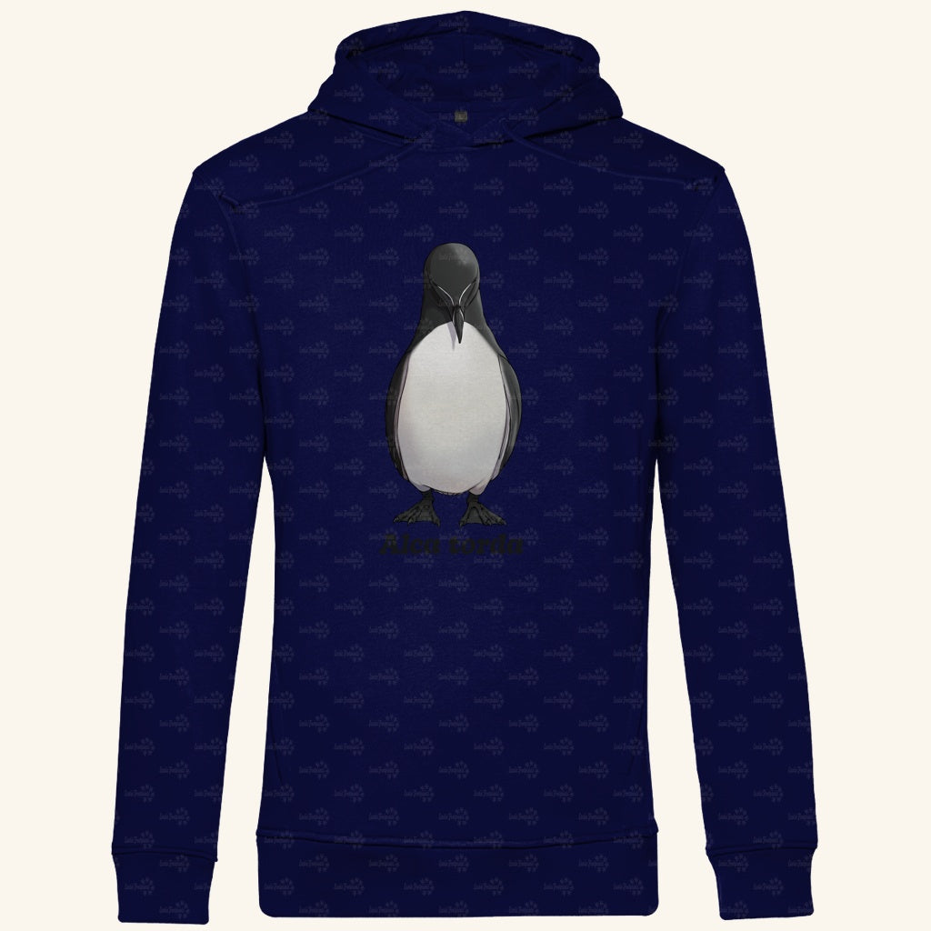 Herren Premium Bio Hoodie mit Seitentaschen | Tordalk Razorbill Alca torda