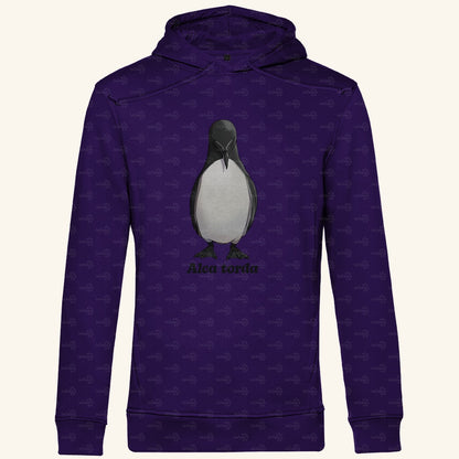 Herren Premium Bio Hoodie mit Seitentaschen | Tordalk Razorbill Alca torda
