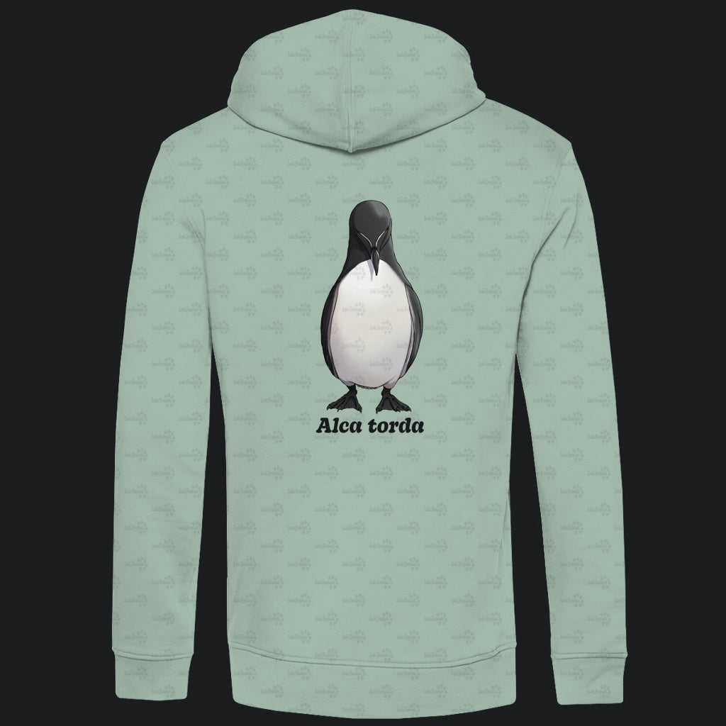 Herren Premium Bio Hoodie mit Seitentaschen | Tordalk Razorbill Alca torda