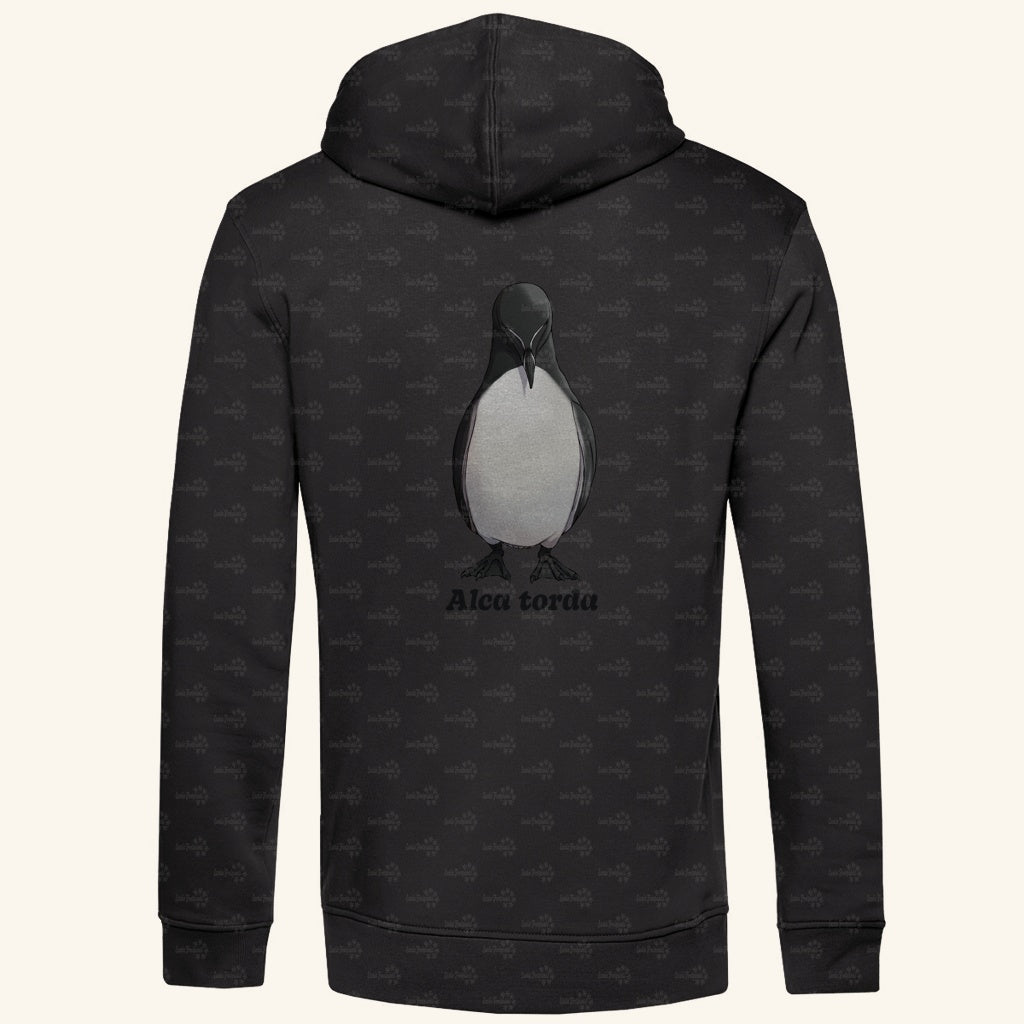 Herren Premium Bio Hoodie mit Seitentaschen | Tordalk Razorbill Alca torda