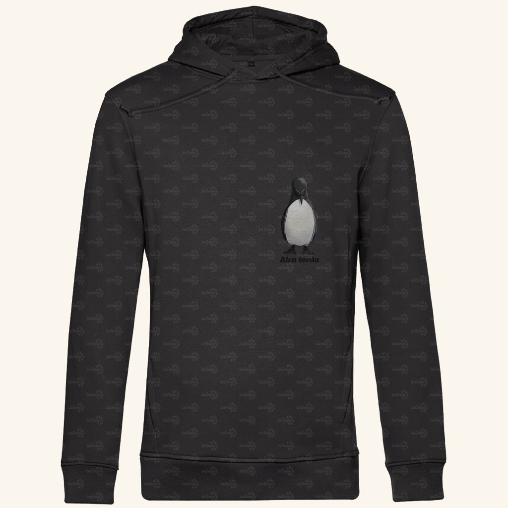 Herren Premium Bio Hoodie mit Seitentaschen | Tordalk Razorbill Alca torda