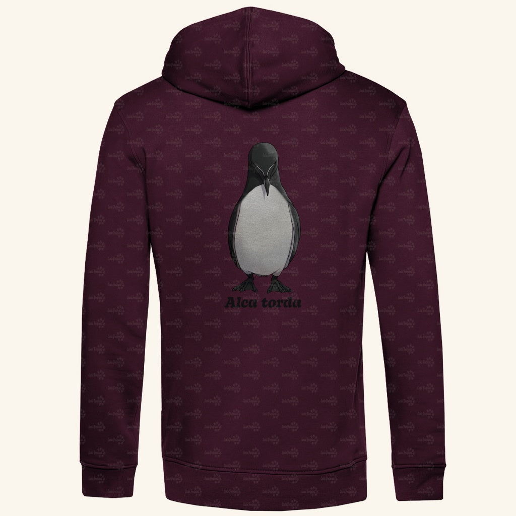 Herren Premium Bio Hoodie mit Seitentaschen | Tordalk Razorbill Alca torda