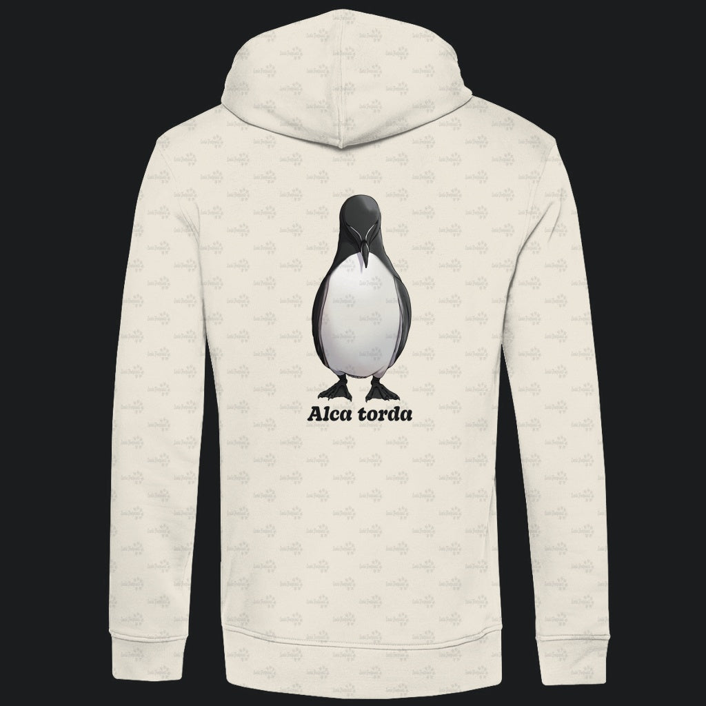 Herren Premium Bio Hoodie mit Seitentaschen | Tordalk Razorbill Alca torda