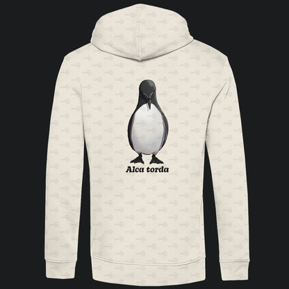 Herren Premium Bio Hoodie mit Seitentaschen | Tordalk Razorbill Alca torda