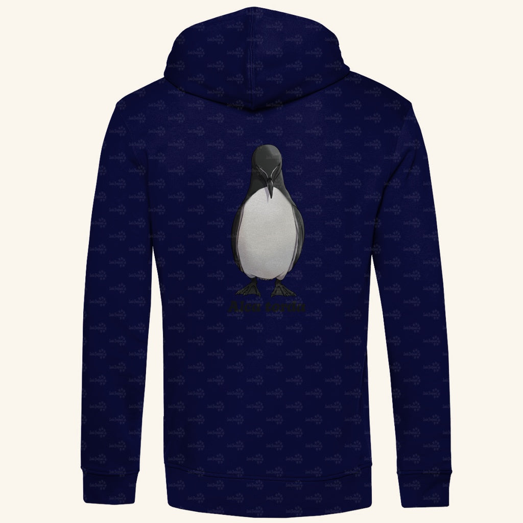 Herren Premium Bio Hoodie mit Seitentaschen | Tordalk Razorbill Alca torda