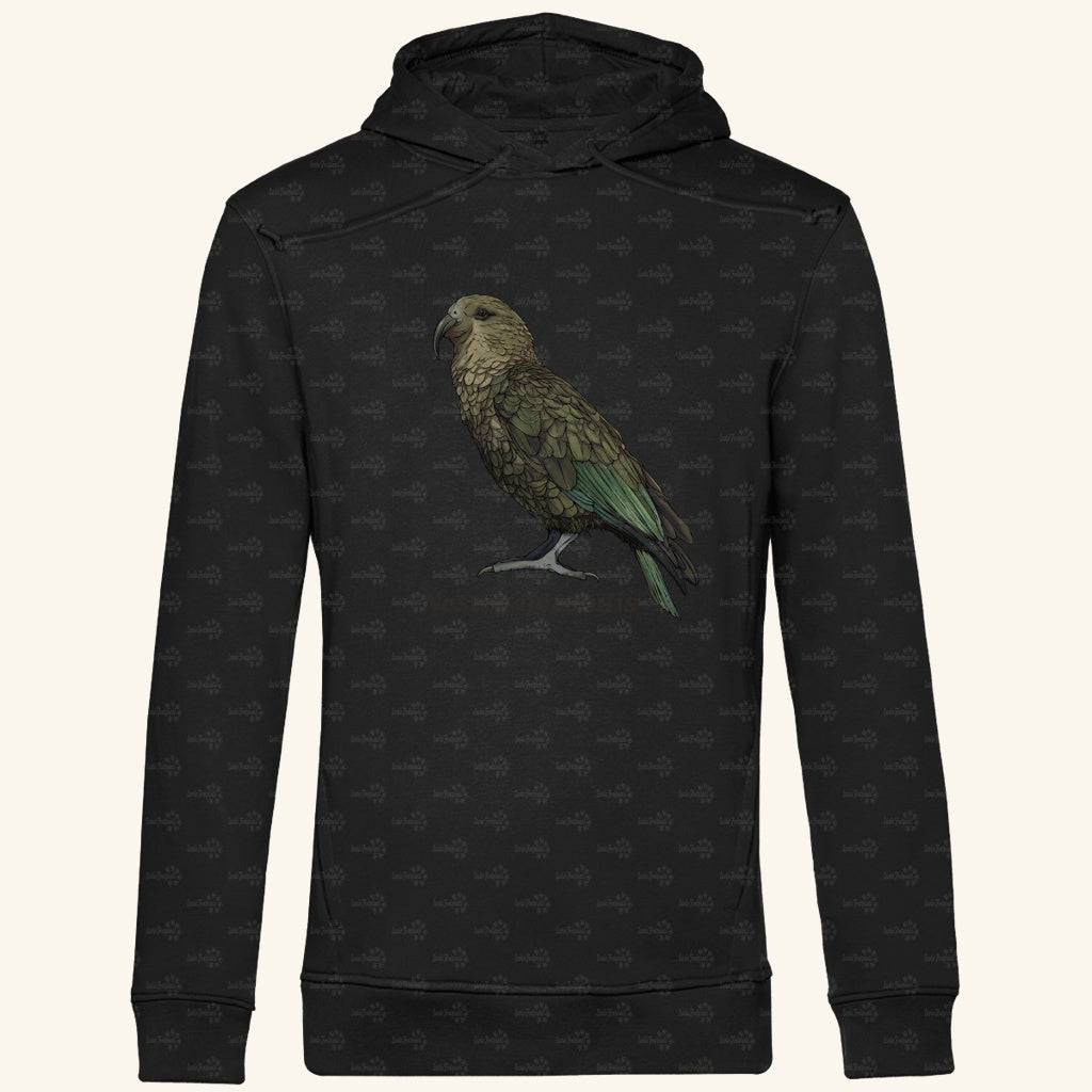 Herren  Bio Hoodie mit Seitentaschen | Kea Alpenpapagei Nestor notabilis