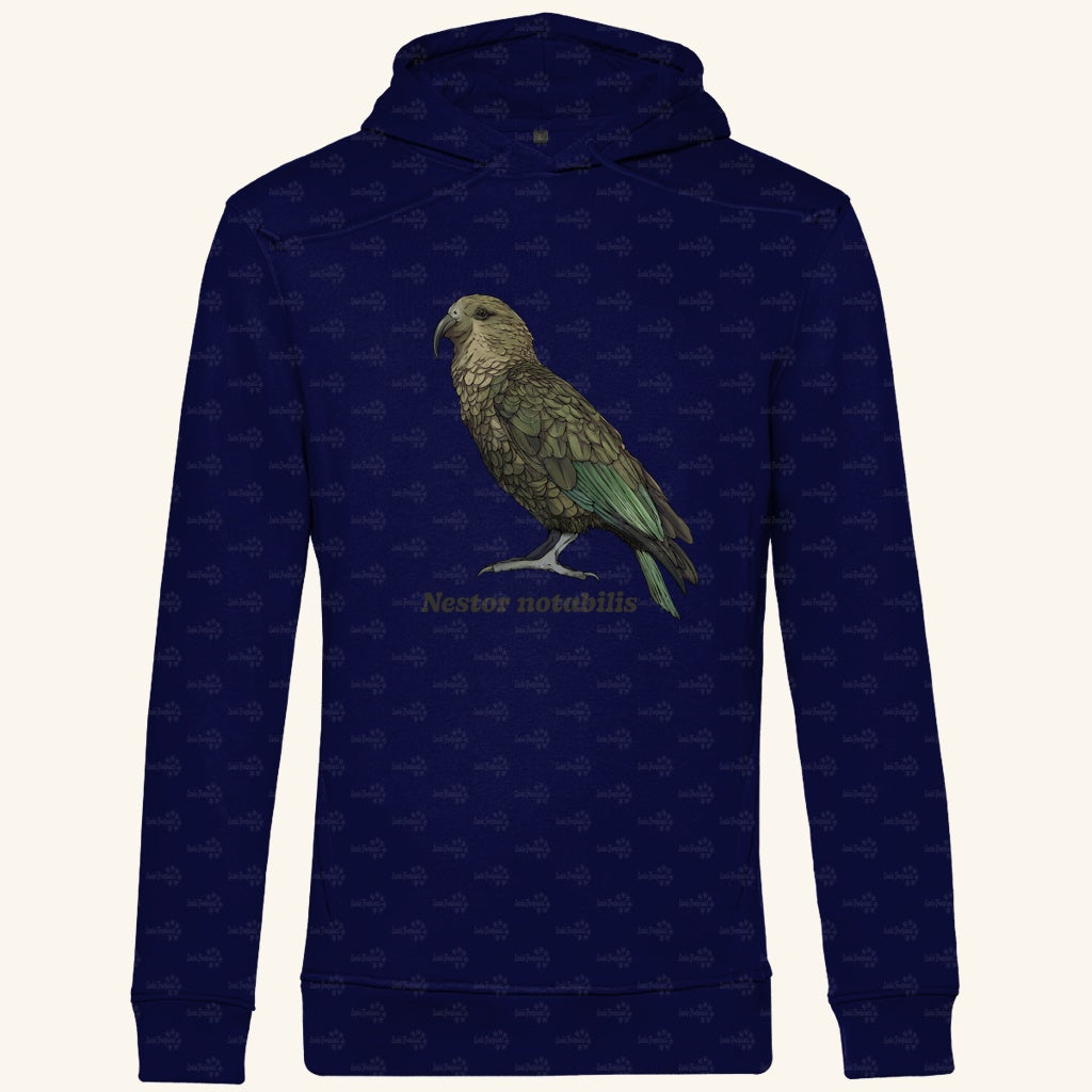Herren  Bio Hoodie mit Seitentaschen | Kea Alpenpapagei Nestor notabilis