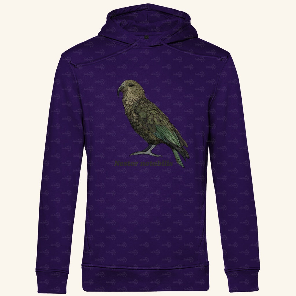 Herren  Bio Hoodie mit Seitentaschen | Kea Alpenpapagei Nestor notabilis