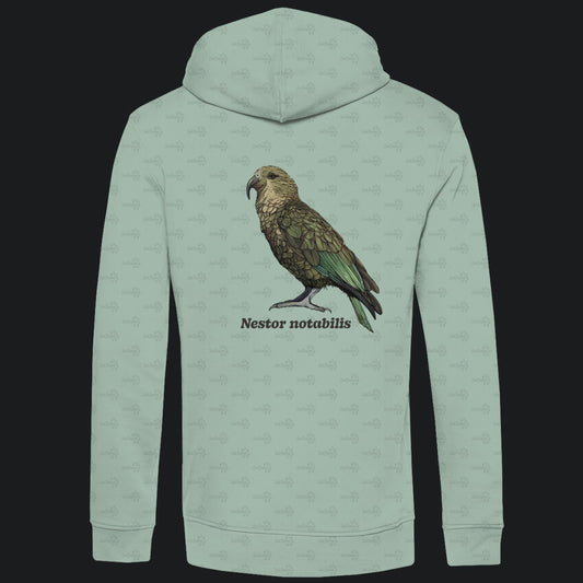 Herren Bio Hoodie mit Seitentaschen | Kea Alpenpapagei Nestor notabilis