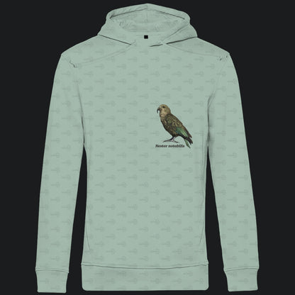Herren Bio Hoodie mit Seitentaschen | Kea Alpenpapagei Nestor notabilis