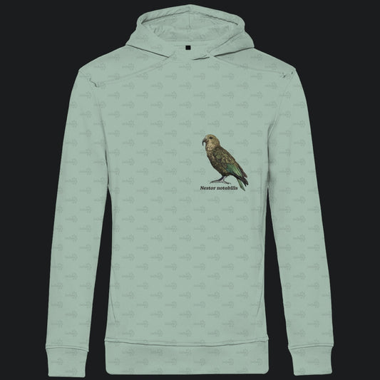 Herren Bio Hoodie mit Seitentaschen | Kea Alpenpapagei Nestor notabilis