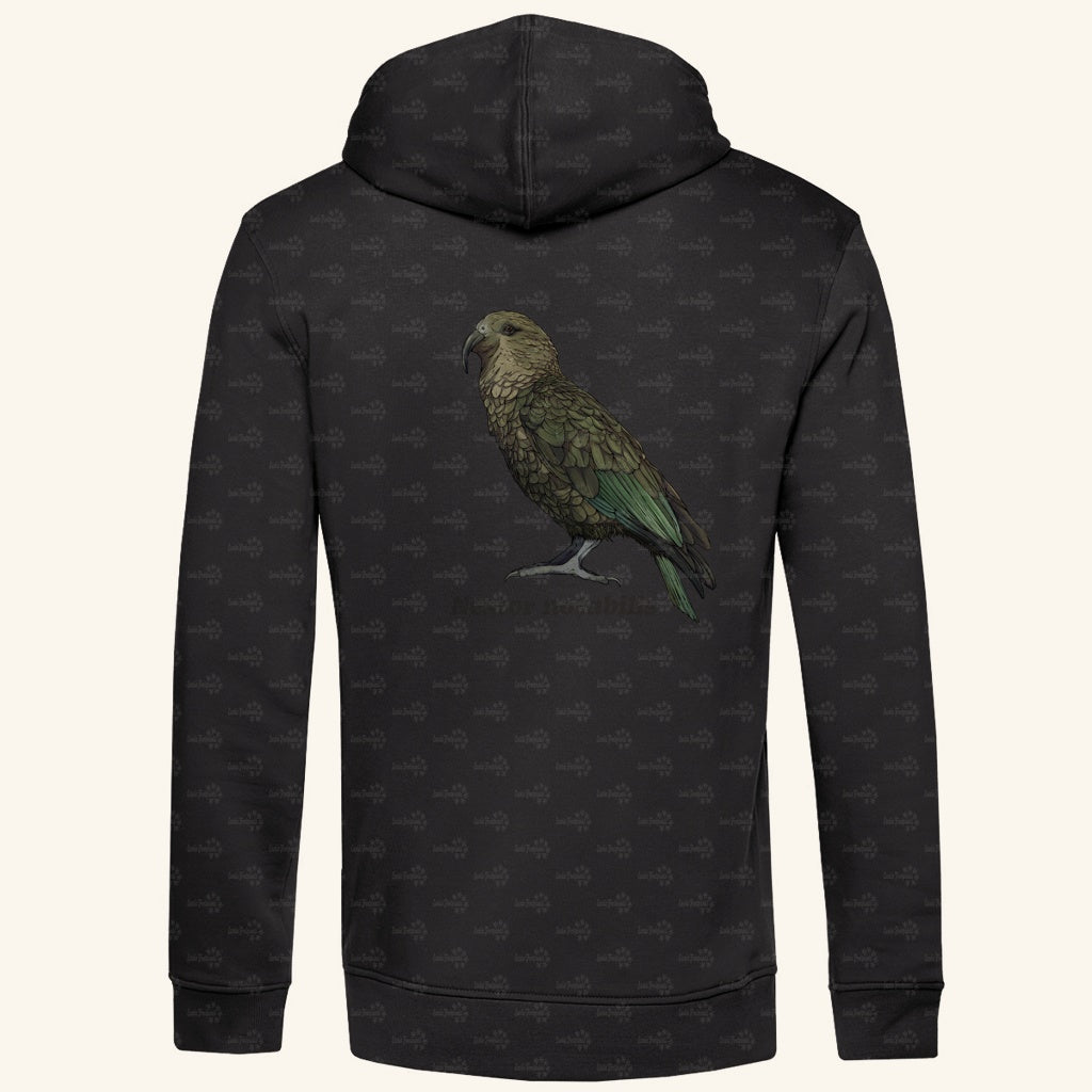 Herren Bio Hoodie mit Seitentaschen | Kea Alpenpapagei Nestor notabilis