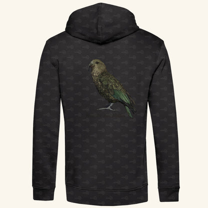 Herren Bio Hoodie mit Seitentaschen | Kea Alpenpapagei Nestor notabilis