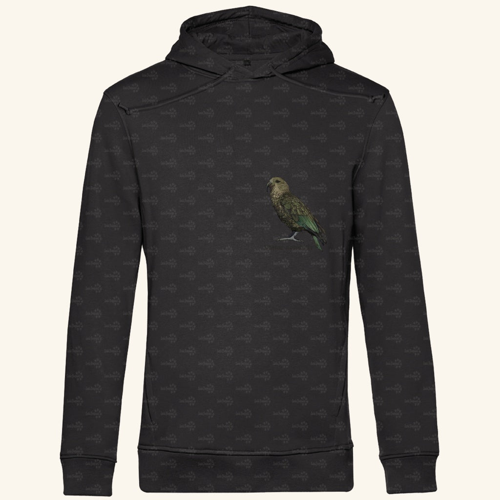 Herren Bio Hoodie mit Seitentaschen | Kea Alpenpapagei Nestor notabilis
