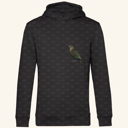 Herren Bio Hoodie mit Seitentaschen | Kea Alpenpapagei Nestor notabilis