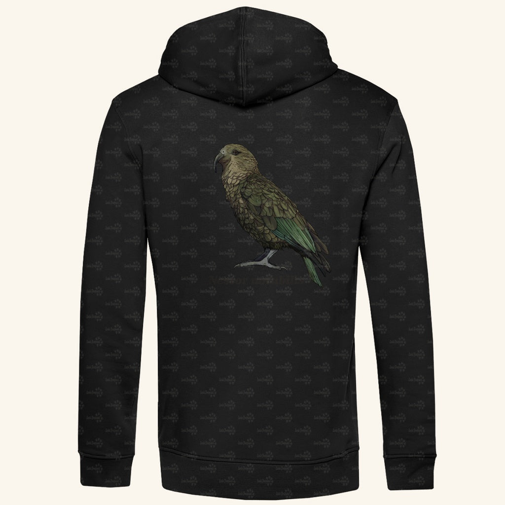 Herren Bio Hoodie mit Seitentaschen | Kea Alpenpapagei Nestor notabilis