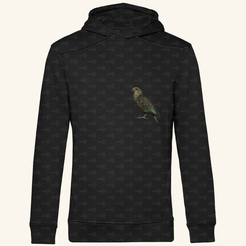 Herren Bio Hoodie mit Seitentaschen | Kea Alpenpapagei Nestor notabilis