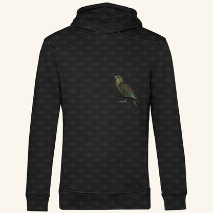 Herren Bio Hoodie mit Seitentaschen | Kea Alpenpapagei Nestor notabilis