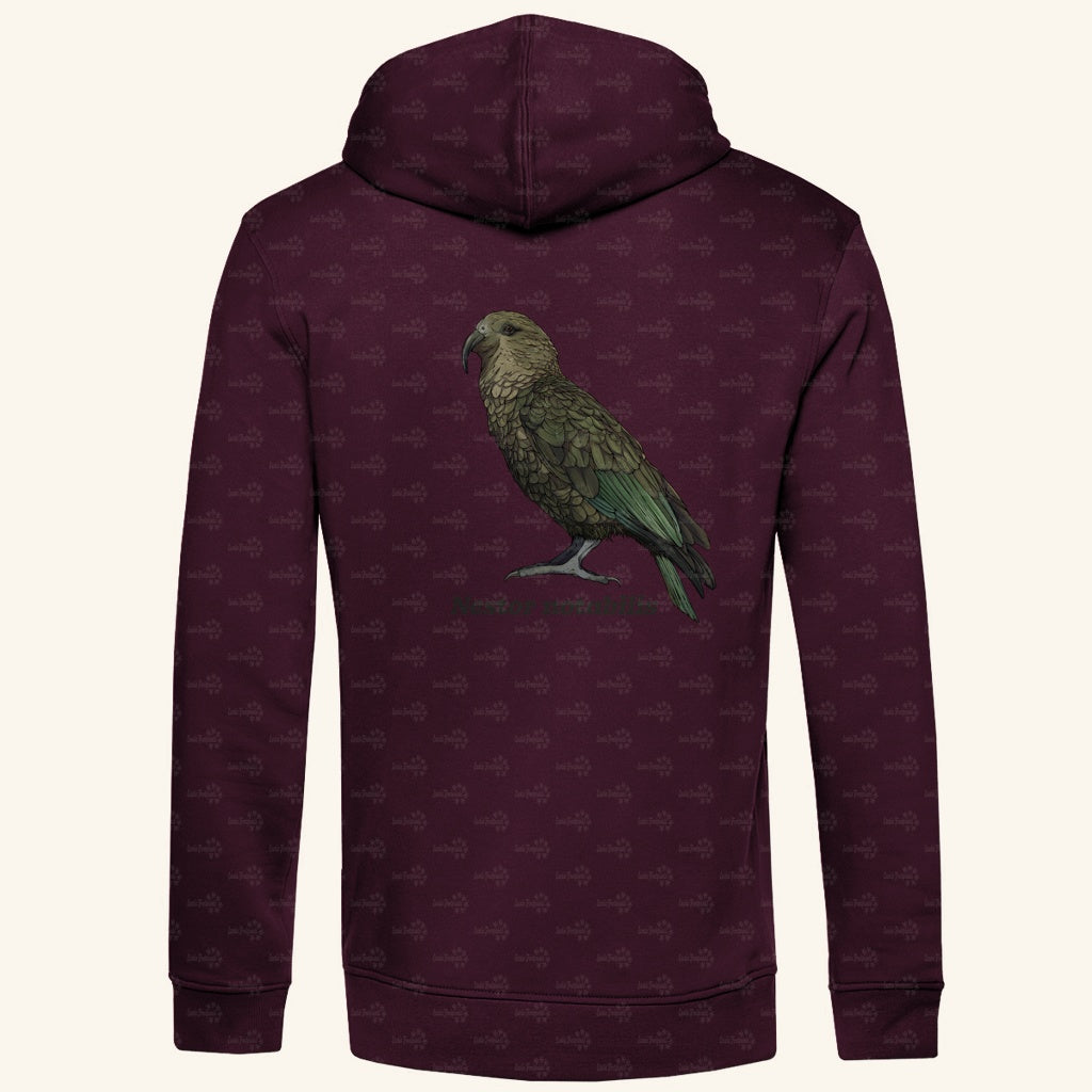 Herren Bio Hoodie mit Seitentaschen | Kea Alpenpapagei Nestor notabilis