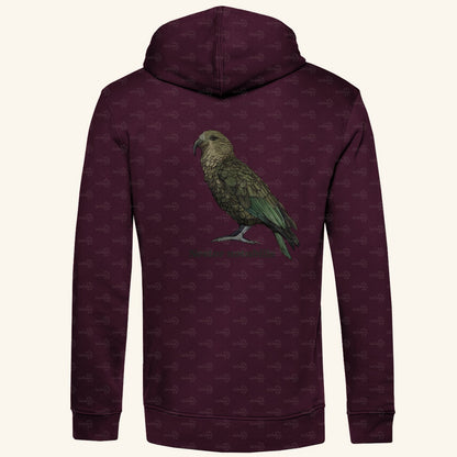 Herren Bio Hoodie mit Seitentaschen | Kea Alpenpapagei Nestor notabilis