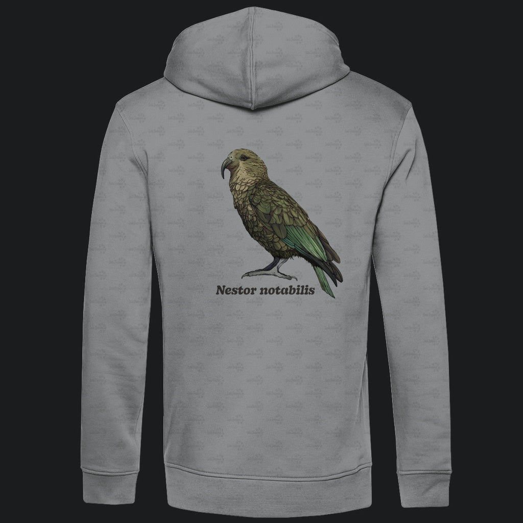 Herren Bio Hoodie mit Seitentaschen | Kea Alpenpapagei Nestor notabilis