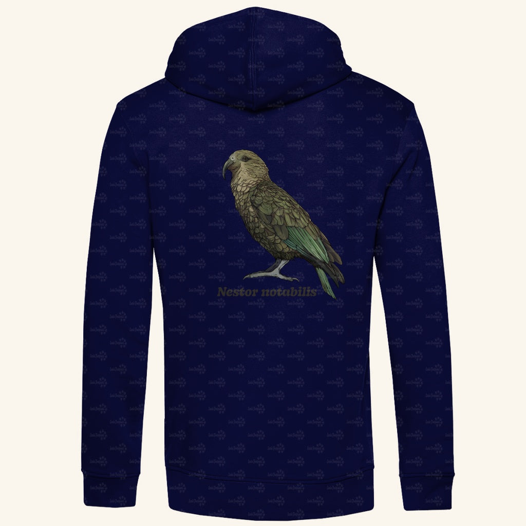 Herren Bio Hoodie mit Seitentaschen | Kea Alpenpapagei Nestor notabilis