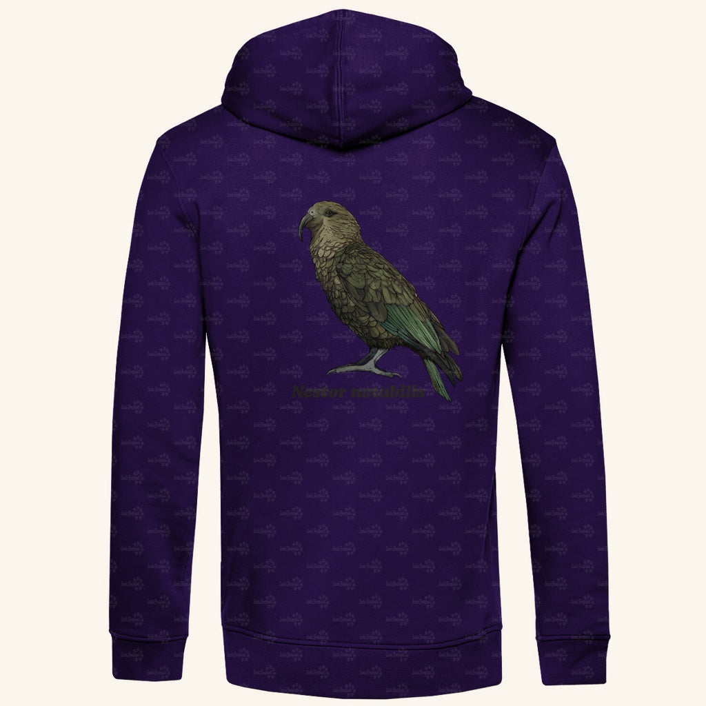 Herren Bio Hoodie mit Seitentaschen | Kea Alpenpapagei Nestor notabilis