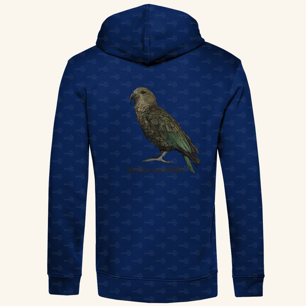 Herren Bio Hoodie mit Seitentaschen | Kea Alpenpapagei Nestor notabilis