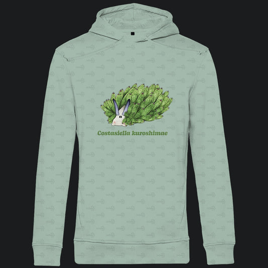 Herren  Bio Hoodie mit Seitentaschen | Blattschaf Leafsheep Costasiella kuroshimae