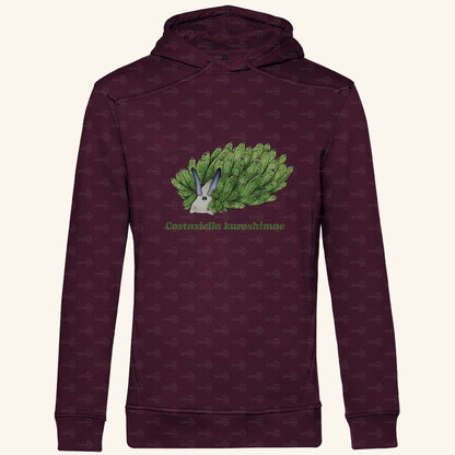 Herren  Bio Hoodie mit Seitentaschen | Blattschaf Leafsheep Costasiella kuroshimae