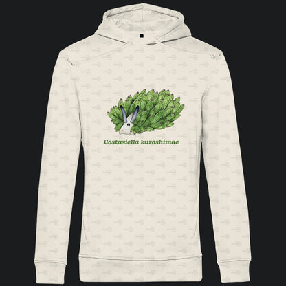 Herren  Bio Hoodie mit Seitentaschen | Blattschaf Leafsheep Costasiella kuroshimae
