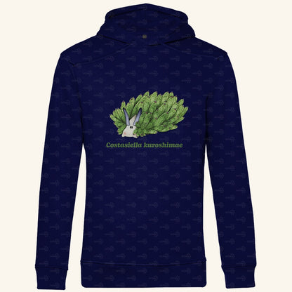Herren  Bio Hoodie mit Seitentaschen | Blattschaf Leafsheep Costasiella kuroshimae