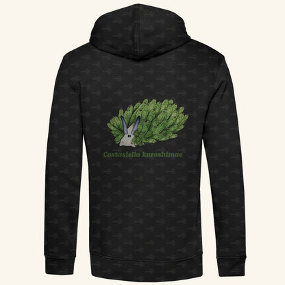 Herren  Bio Hoodie mit Seitentaschen | Blattschaf Leafsheep Costasiella kuroshimae