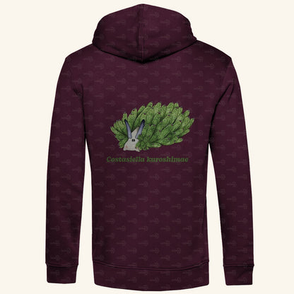Herren  Bio Hoodie mit Seitentaschen | Blattschaf Leafsheep Costasiella kuroshimae