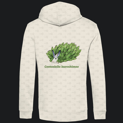 Herren  Bio Hoodie mit Seitentaschen | Blattschaf Leafsheep Costasiella kuroshimae