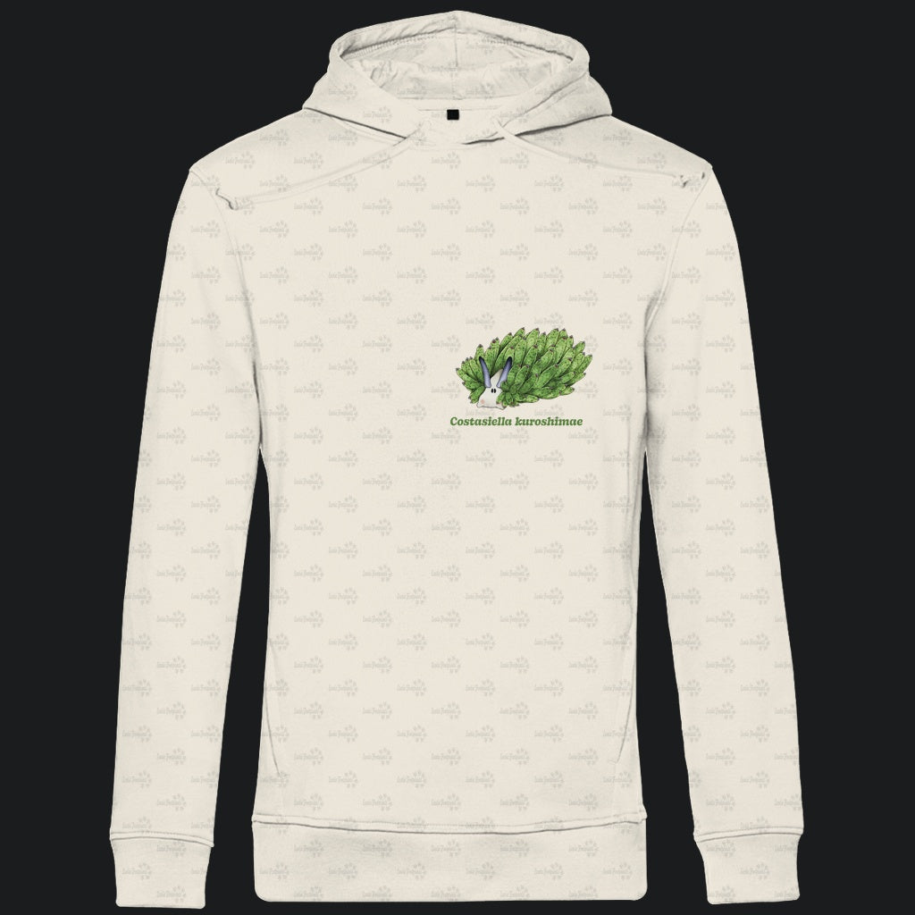 Herren  Bio Hoodie mit Seitentaschen | Blattschaf Leafsheep Costasiella kuroshimae